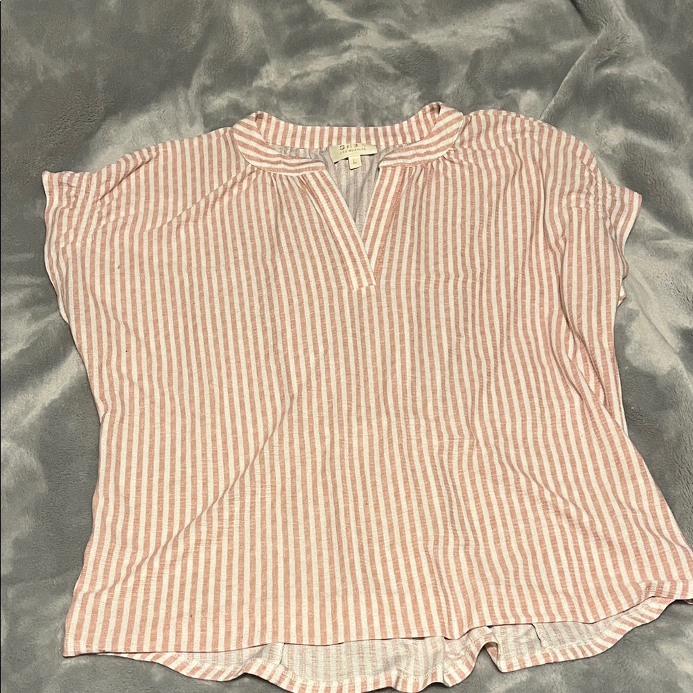 Striped Pink Women's Top